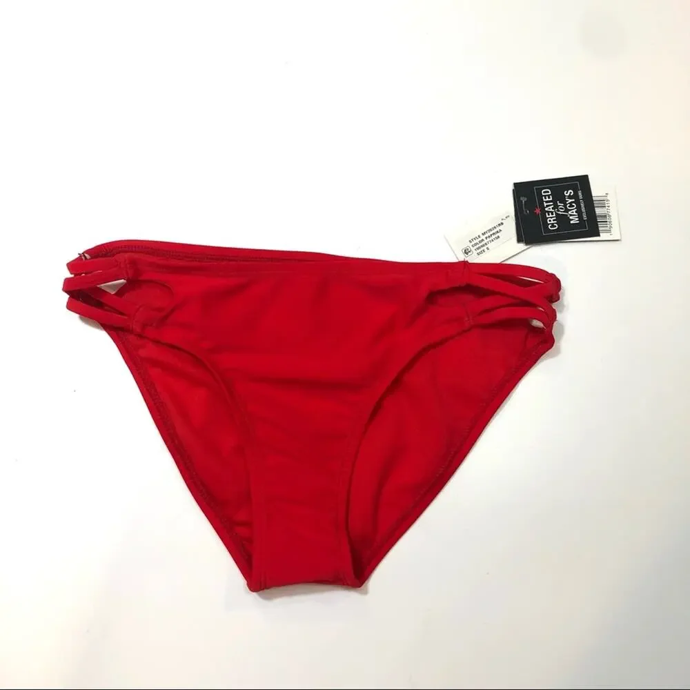 California Waves RED Juniors' Bikini Swim Bottom